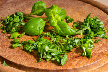 Chopped basil