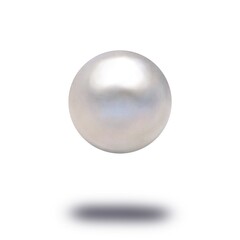 白背景の宙に浮いた真珠