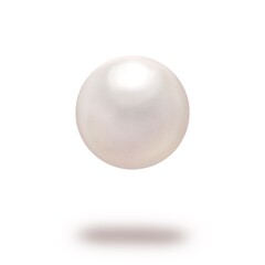 白背景の宙に浮いた真珠