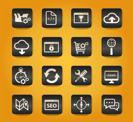 SEO and development simply icons