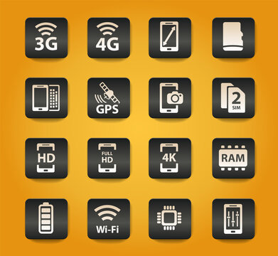 Smarthone specs simply icons