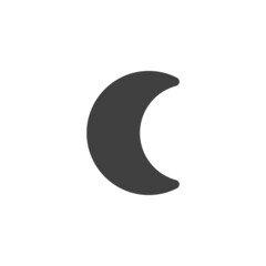 Crescent moon vector icon