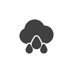 Fototapeta na wymiar Cloud and rain vector icon