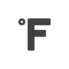 Fahrenheit degrees vector icon