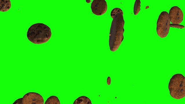 chocolate chip cookies loop animation