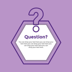 Vector of Question Template. Perfect for question design, question frame, etc.