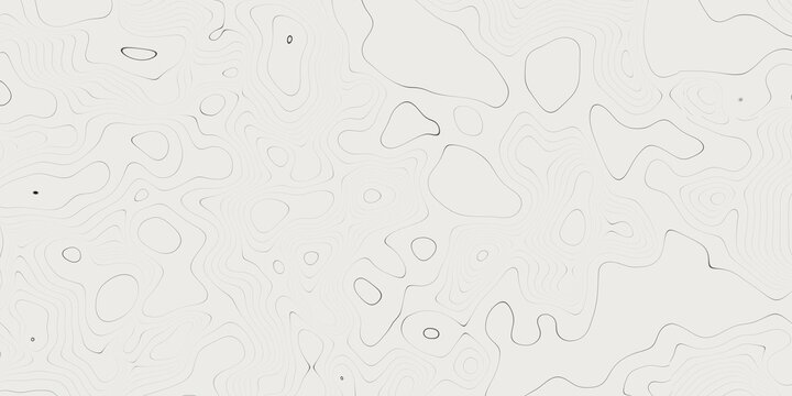 Light pastel brown topography or cartography map graphic background with thin dark lines flat lay