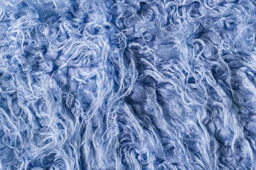 Obraz na płótnie Canvas Blue faux fur. The texture of the fur.