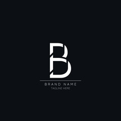 Top notch initial letter B logo icon