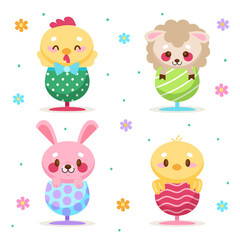 Fototapeta premium Easter Characters Clipart