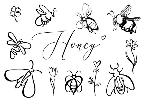 Cute little bee vector Bee tattoo 22758838 Vector Art at Vecteezy