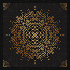 Luxury mandala background with golden decoration