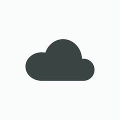 cloud vector icon isolated. sky, weather, nature, cloudy symbol