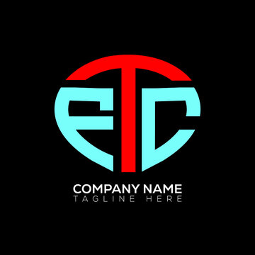FTC logo monogram isolated on circle element design template, FTC letter logo design on black background. FTC creative initials letter logo concept.  FTC letter design.
