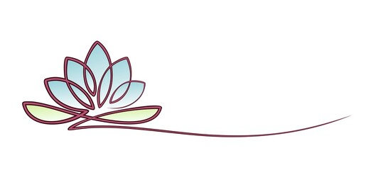 A symbol of the stylized blue lotus.   
