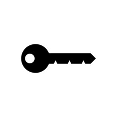 Key icon. House key minimal design icon isolated on white background