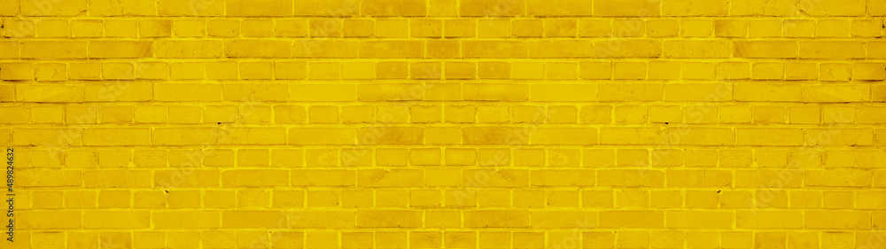 Poster abstract yellow colored colorful painted damaged rustic brick wall brickwork stonework masonry textu