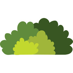 Bush vector illustration in flat color design