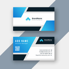 Modern blue business card design 