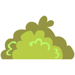 Bush vector illustration in flat color design