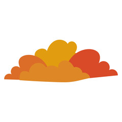 Bush vector illustration in flat color design