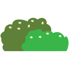 Bush vector illustration in flat color design