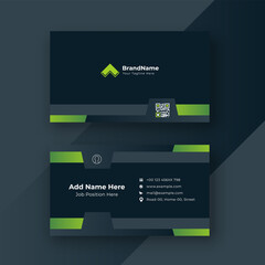 Modern sample green business card template