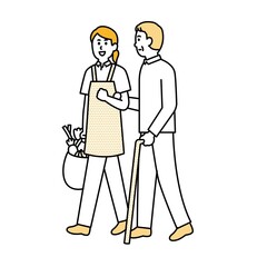 介護師や福祉の人物イラストまとめ