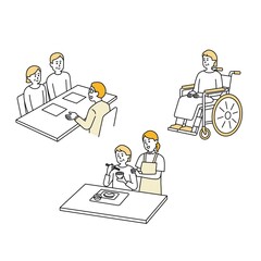 介護師や福祉の人物イラストまとめ