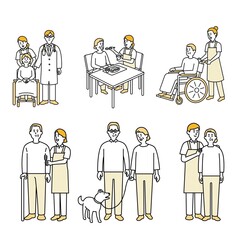 介護師や福祉の人物イラストまとめ