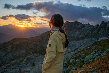 dawn in the mountains