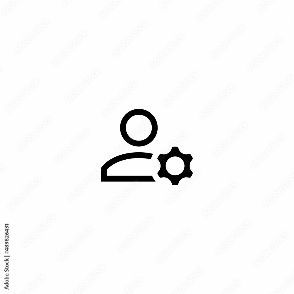 Poster manage account icon vector in line style