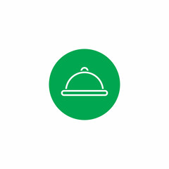 Food Tray Logo Icon Vector in Line Style