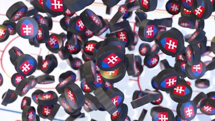 3d render slovakia hockey puck