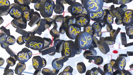 3d render finland hockey puck