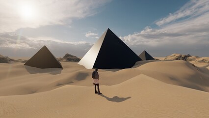 Fototapeta na wymiar black pyramid
