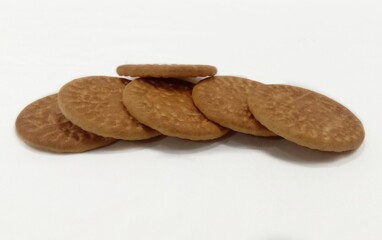 Marie Tea Biscuits On A White Background