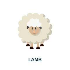 Lamb flat icon. Colored element sign from farm animals collection. Flat Lamb icon sign for web design, infographics and more.