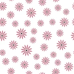 Papier Peint photo autocollant Pastel Modèle sans couture de fleur de printemps rose dans un style de doodle mignon dessiné à la main. Dessins d& 39 illustrations florales à la mode et modernes pour les impressions textiles, les papiers peints, les cartes, le papier d& 39 emballage cadeau, le