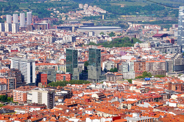 Fototapeta na wymiar cityscape from Bilbao city, Spain