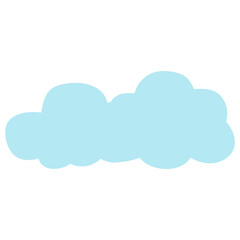 Cloud vector illustration in flat color design