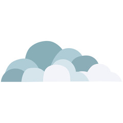 Cloudy vector illustration in flat color design