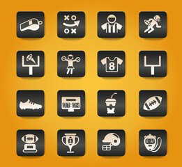 american football icon set
