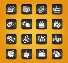 marketing and e-commerce icon set
