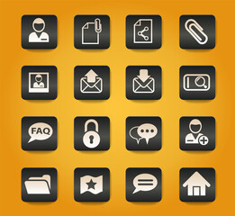 forum interface icon set