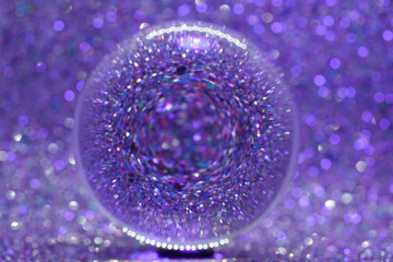 Glass ball in modern colors 