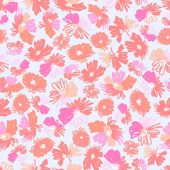 Fototapeta na wymiar Seamless vintage floral pastel pattern.
