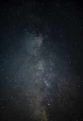 Night photography of the milky way in a dark sky
