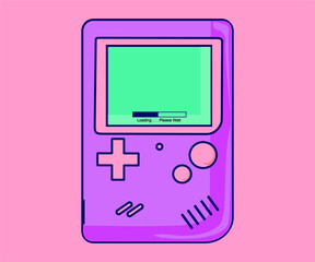 This is an illustration of a console game woth grape colour