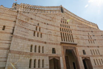 The fasade of the Church Of Annunciation in Nazareth, northern Israel